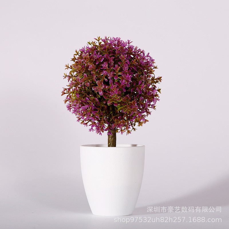 Simulación de plantas verdes, plantas en macetas, comercio electrónico, venta al por mayor, venta directa de fábrica, bola de hierba artificial de plástico, decoración del hogar, decoración del hogar image 9