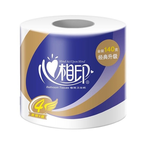 Xinxiangyin business roll toilet paper full box household toilet paper hotel office wood pulp roll 4 layers