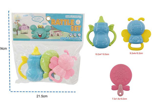 Newborn Baby Hand Rattle Toy 0-1 Year Old Baby Educational Early Education Grasping Chewable Teether UL 143759