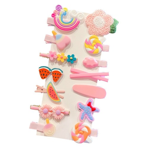 Children's hair accessories, girls' hairpins, Korean cute princess hairpins, little girls' temperament headwear, baby spring and summer clips