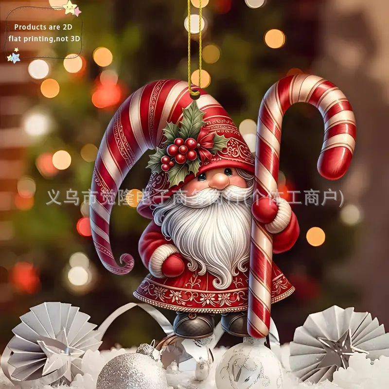 2D Navidad encantador regalo de Navidad colgante de vacaciones acrílico plano transfronterizo nuevo interior decoración