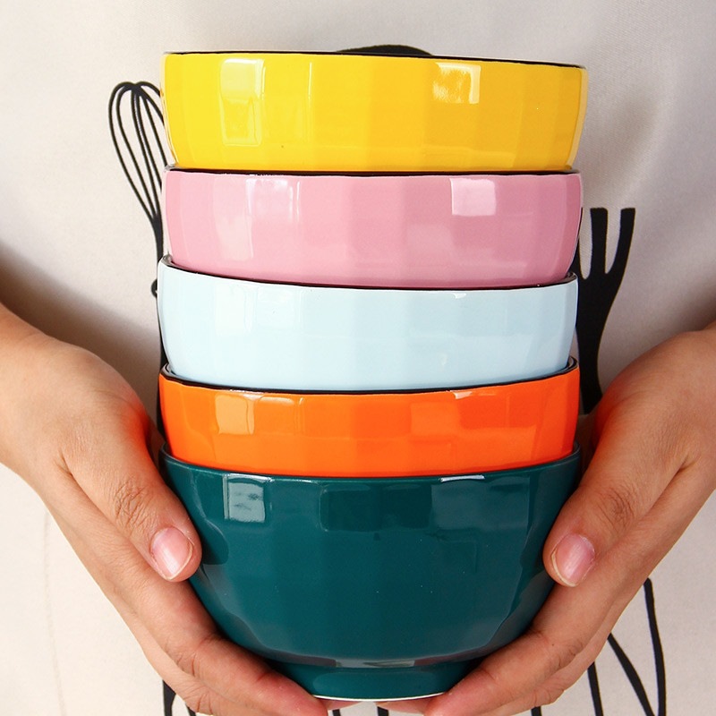 Tazón de Porcelana para Arroz de 5 Pulgadas para Uso Familiar