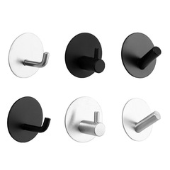 Cross-border 304 stainless steel hooks, strong sticky hooks, door coat hooks, hardware coat hooks, no punching metal coat hooks