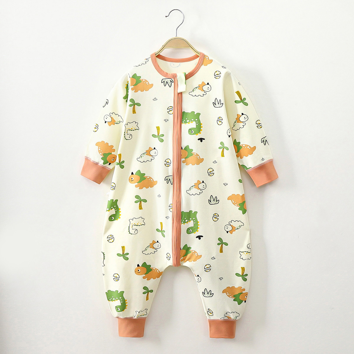 Sleeping Bag Children's Spring and Autumn Pure Cotton Baby One-Piece Pajamas Split-Leg Baby Anti-Kick Quilt Men's and Women's Baby Home Clothes