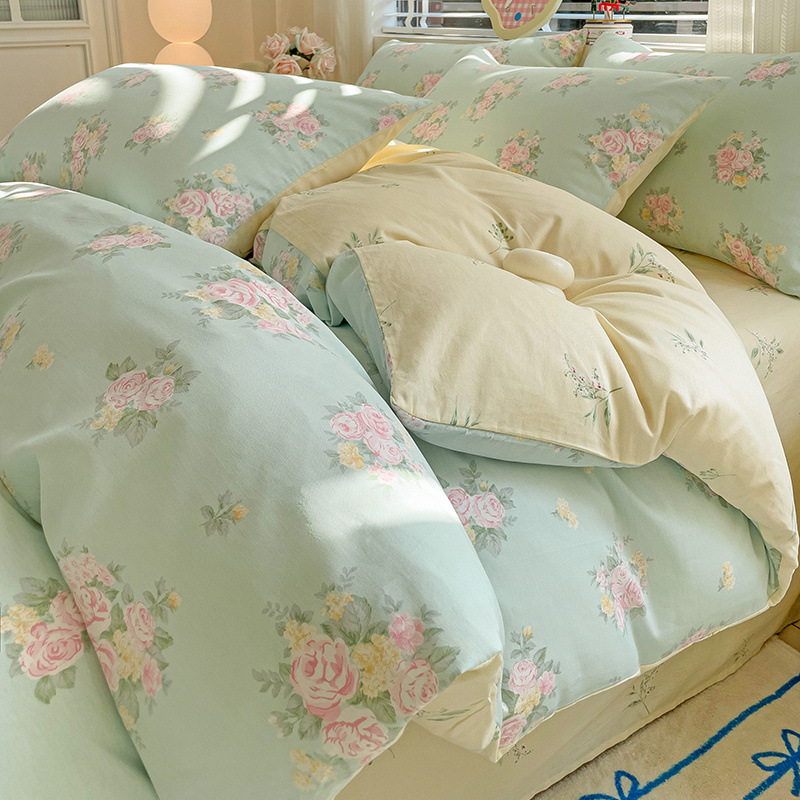 Cama de algodón de cuatro piezas set2025 nuevo algodón colchón sábanas de dormitorio caseras set de tres piezas