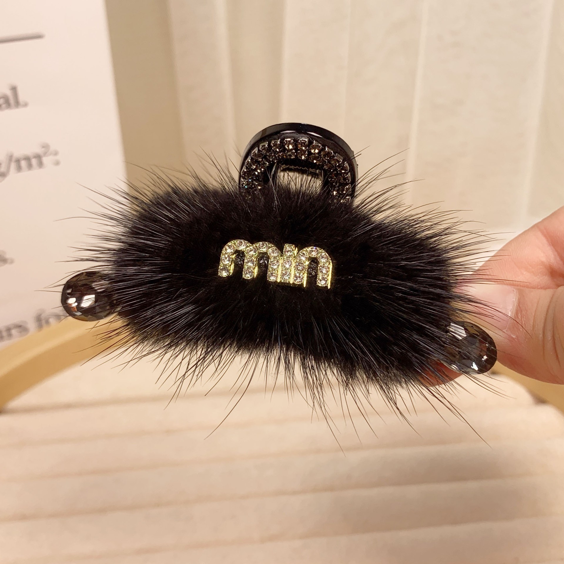 [black] min mink hair 9cm