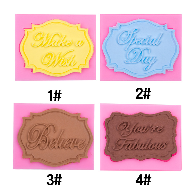 Chocolate fondant molde de silicona para hornear pastel decoración Feliz cumpleaños