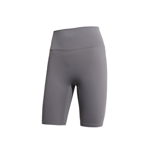 High-waist women's yoga shorts with tummy control, fitness five-pocket pants, tight sports outerwear