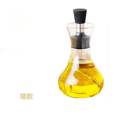 Hogar vidrio de borosilicato botella de salsa transparente botella de aceite de cocina botella de vinagre botella de aceite botella de condimento de vidrio transparente