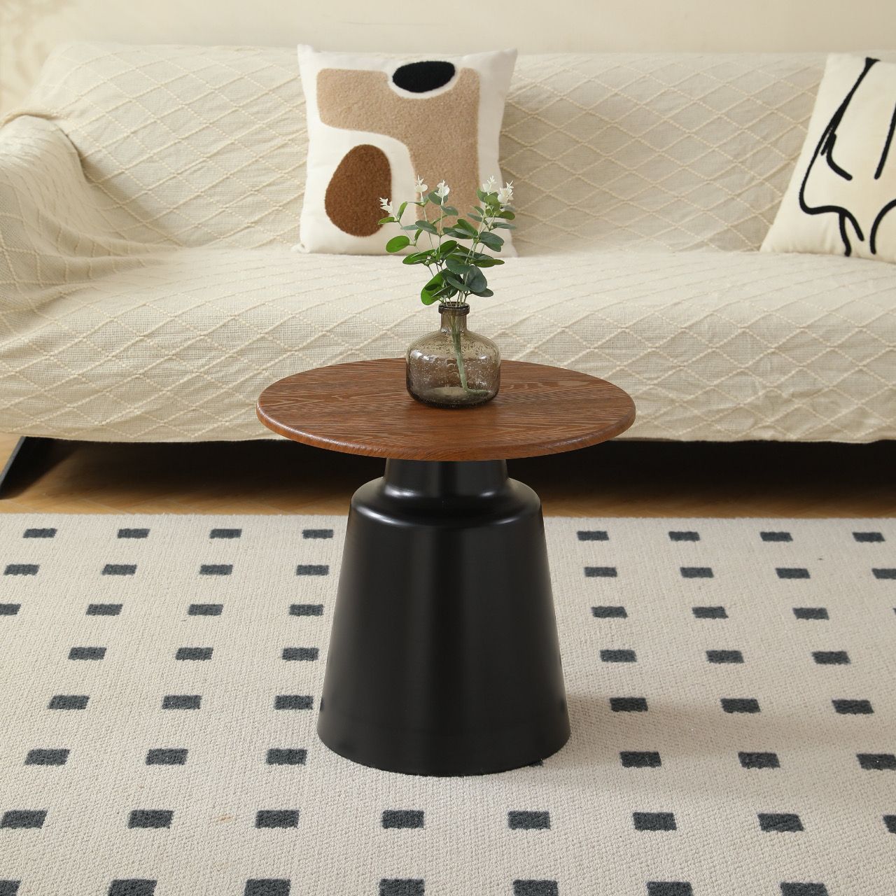 Cream viento nórdico apartamento mesa de té sala de estar pequeña casa simple mesa de té Martini mesa de té redonda