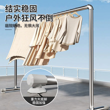 生产落地家用加粗加厚折叠挂衣架 卧室衣帽架可移动简易室内衣架