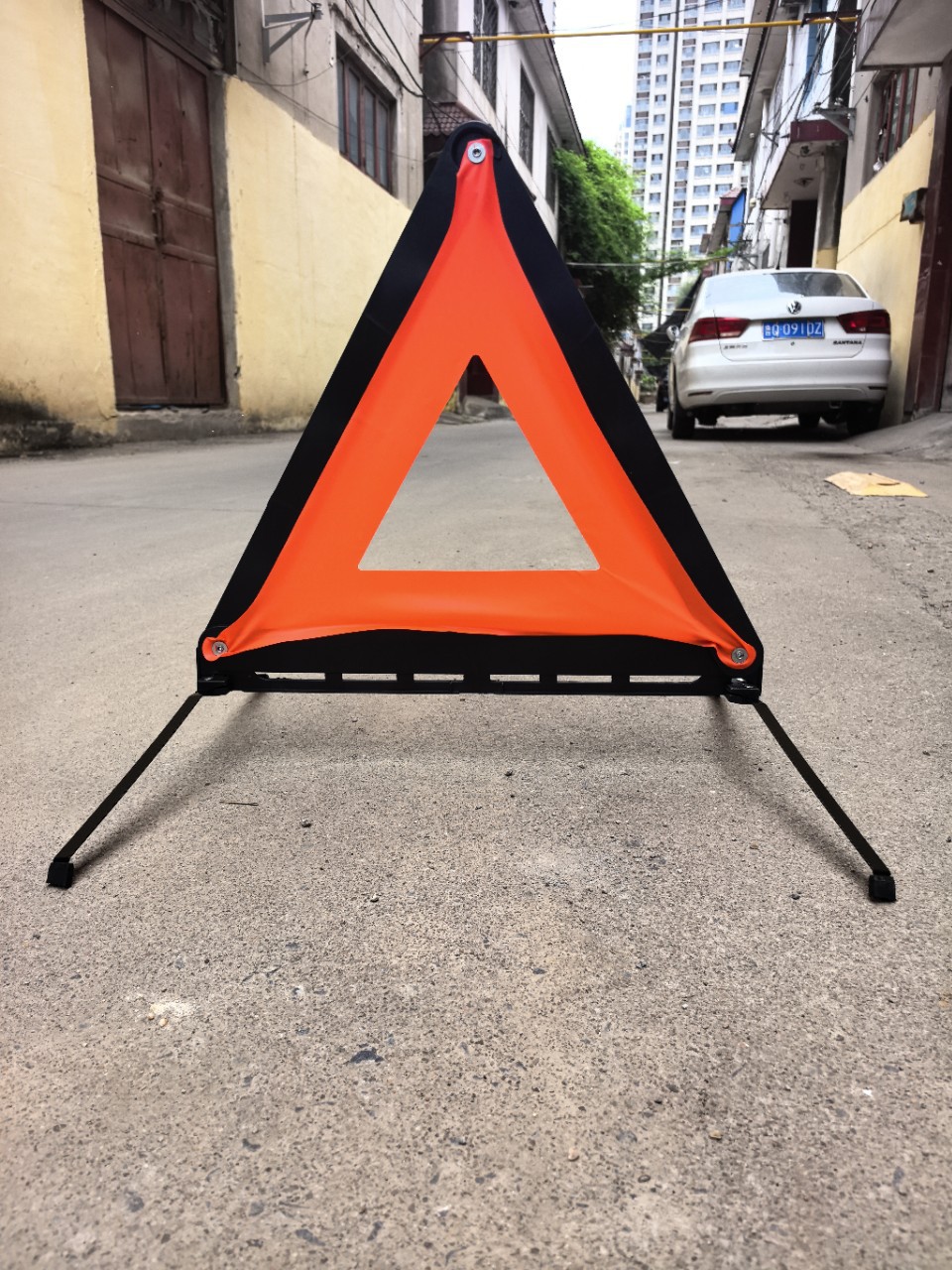 High-Speed Accident Parking Warning Sign Annual Inspection Reflective Warning Frame National Standard Vehicle-Mounted Triangle Warning Sign New National Standard