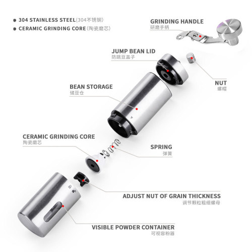 Upgraded Triangle Manual Coffee Maker Home Hand Grinder Wholesale Stainless Steel Grinder