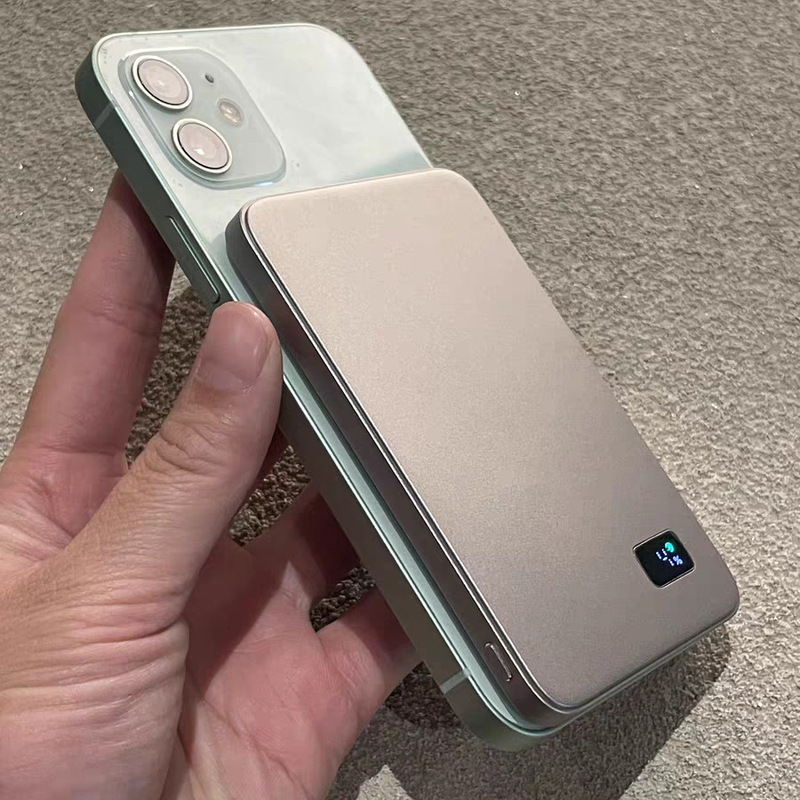 Android Apple Magsafe 外部バッテリー高速充電モバイル電源 qi2 に適した超薄型ワイヤレス磁気パワーバンク|undefined