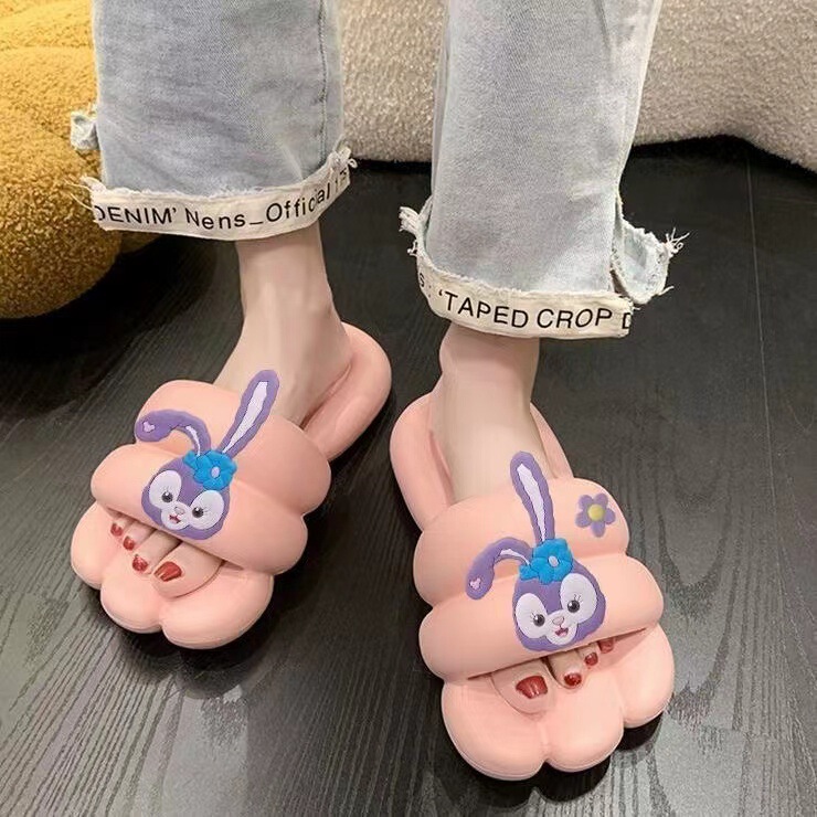 Slippers Girl Summer Outer Wear Cute Cartoon 2023 New Indoor Home Bathroom Bath Non-slip Mute