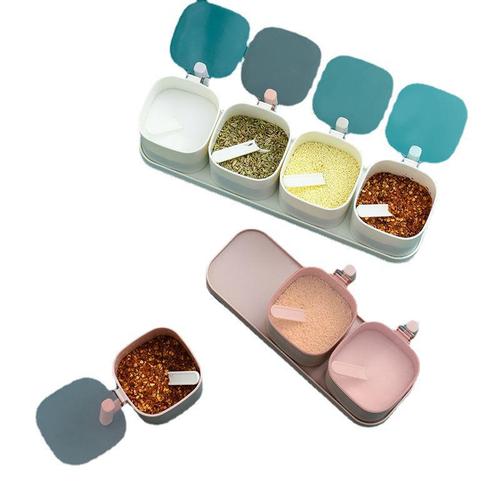 Kitchen combination seasoning box seasoning jar plastic salt shaker seasoning storage box set seasoning box seasoning box seasoning jar