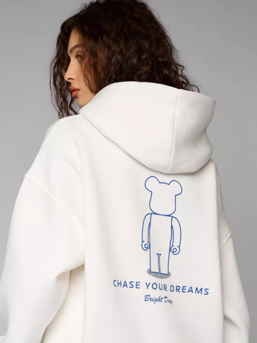 Felpa con cappuccio ampia e comoda, nuova, autunno inverno, design semplice, stampa, oversize, versatile, top._voghion.com