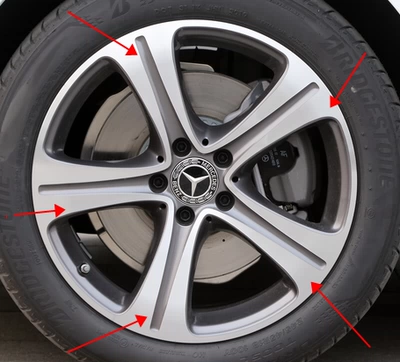 Wheel hub painting electroplating scratch repair car high-grade mirror wire drawing paint pen highlight silver renovation color change (Avtomobil boya qələmləri) - mercedes-benz-electroplated-silver