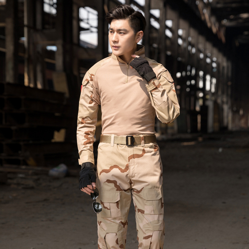 Men's Clothing Tactical Camo Training Suit - Durable & Breathable Military Uniform For Outdoor Activities (Multiple Colors & Sizes)_voghion.com