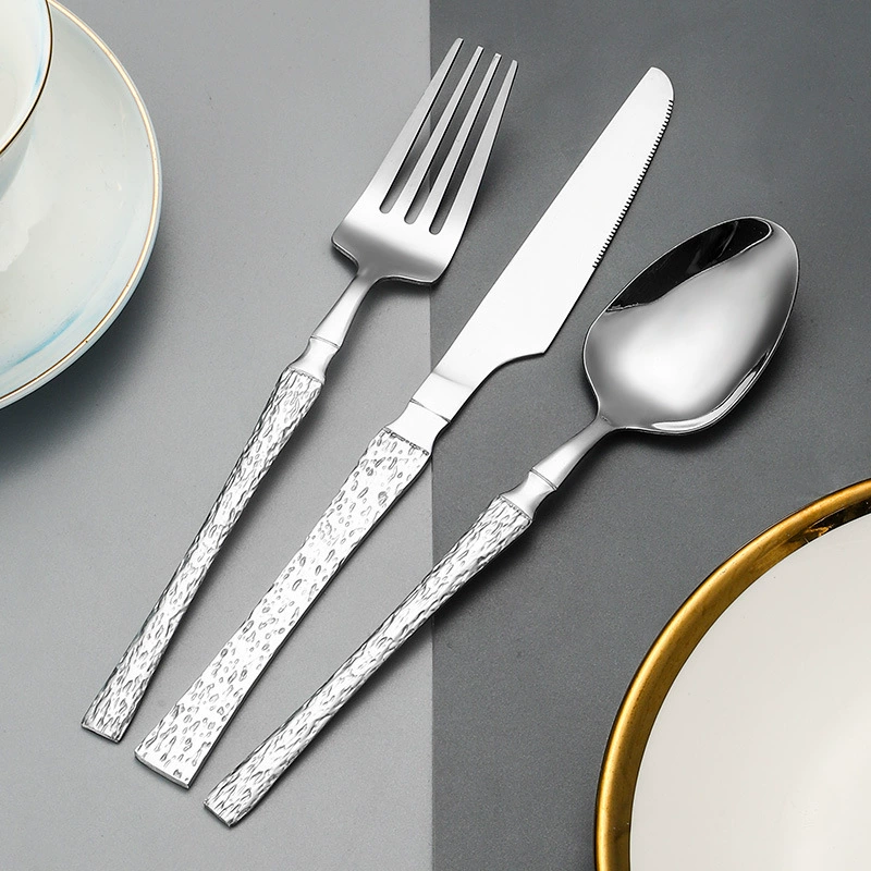 (Cross-border trading), tableware stainless steel, creative set, handle, 4 pieces