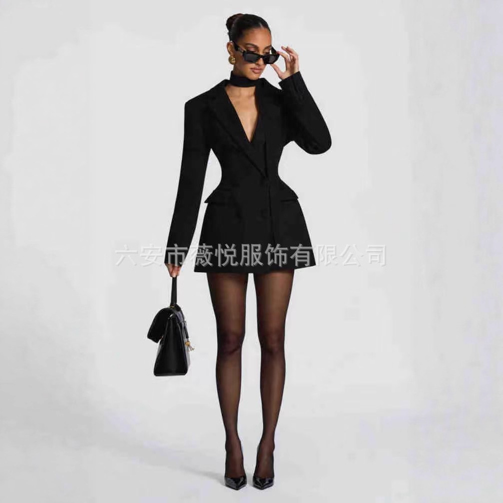New Foreign Trade Long-Sleeve Blazer Fashion Women's Stylish Versatile Small Suit for Commuting Daily Loose Suit Women