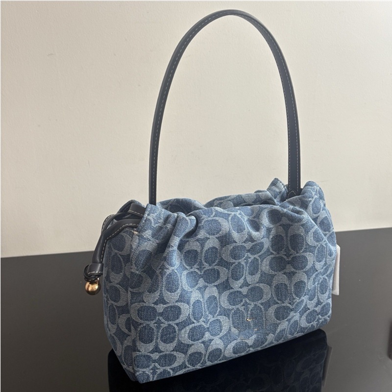 Ole 26 New Model Faye26 Cloud Bag Large Shoulder Tote Drawstring Bucket Bag Denim Underarm Bag for Women