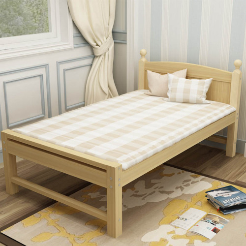 Household solid wood bed 90cm wide single bed 1.01.2m dormitory one meter student bed 1.5m children's bed customization