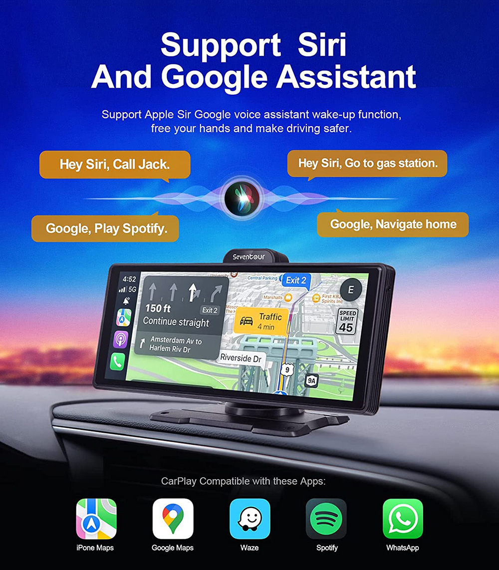 Cross-mirror e-commerce foreign trade 10.26 inch central control wireless Carplay Android Auto car smart screen Bluetooth car