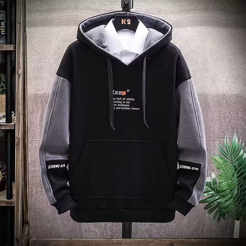 2022 Winter New Hooded Sweatshirt Men's Korean Fashionable fleece-lined Top Winter Loose Couple Jacket 2022 Winter New Hooded Sweatshirt Men's Korean Fashionable fleece-lined Top Winter Loose Couple Jacket