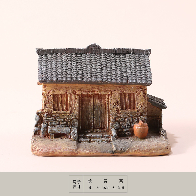 代发创意微景观摆件树脂迷你房子桌面工艺品花园造景盆栽盆景装饰|undefined
