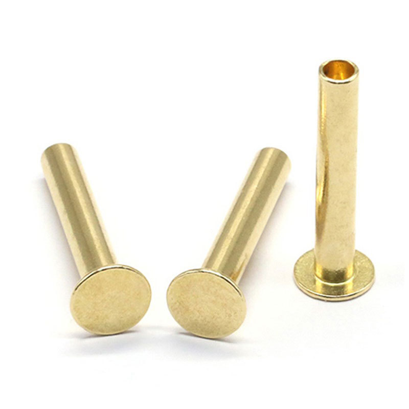 Flat Head semi-hollow rivet hollow rivet trolley case flat head rivet copper plated flat head rivet iron