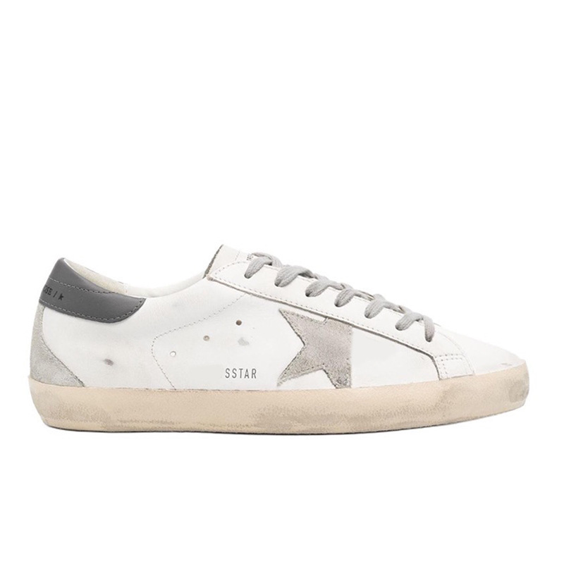 Coreano 2026 cuero hecho viejos zapatos sucios pareja zapatos de estrellas sucios zapatos casuales de moda de skate zapatos blancos pequeños