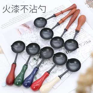 Fire paint non-stick spoon fire paint seal melting wax anti-stick spoon easy cleaning with melting furnace use tool non-stick spoon