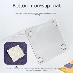 Acrylic thickened anti-slip transparent L-shaped book stand, student desk book holder, wholesale book organizer