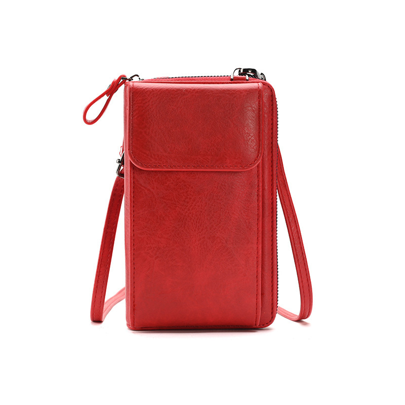 Mobile phone bag women's vertical multi-functional wallet women's shoulder messenger bag 2024 spring new in stock wholesale