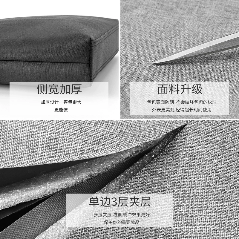 Storage bag for documents with zipper, oxford cloth, custom-made