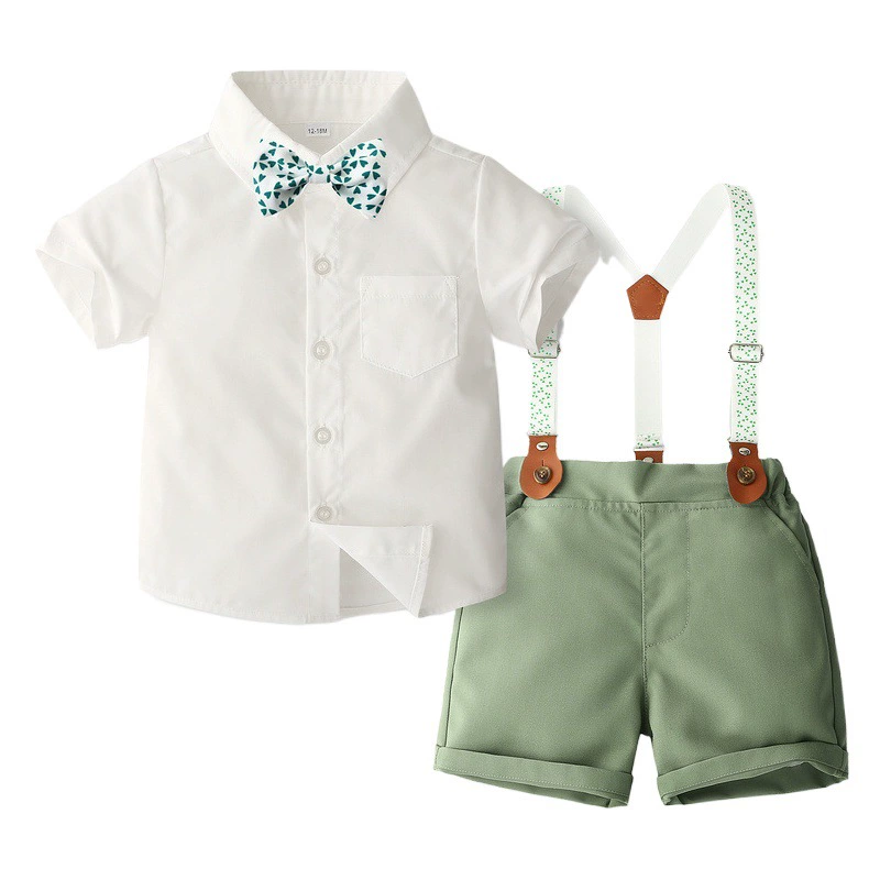 Трансграничные производители источников Лето Новые брюки на подтяжках костюм из трех частей костюм для мальчиков европейский и американский стиль свежее платье джентльмена