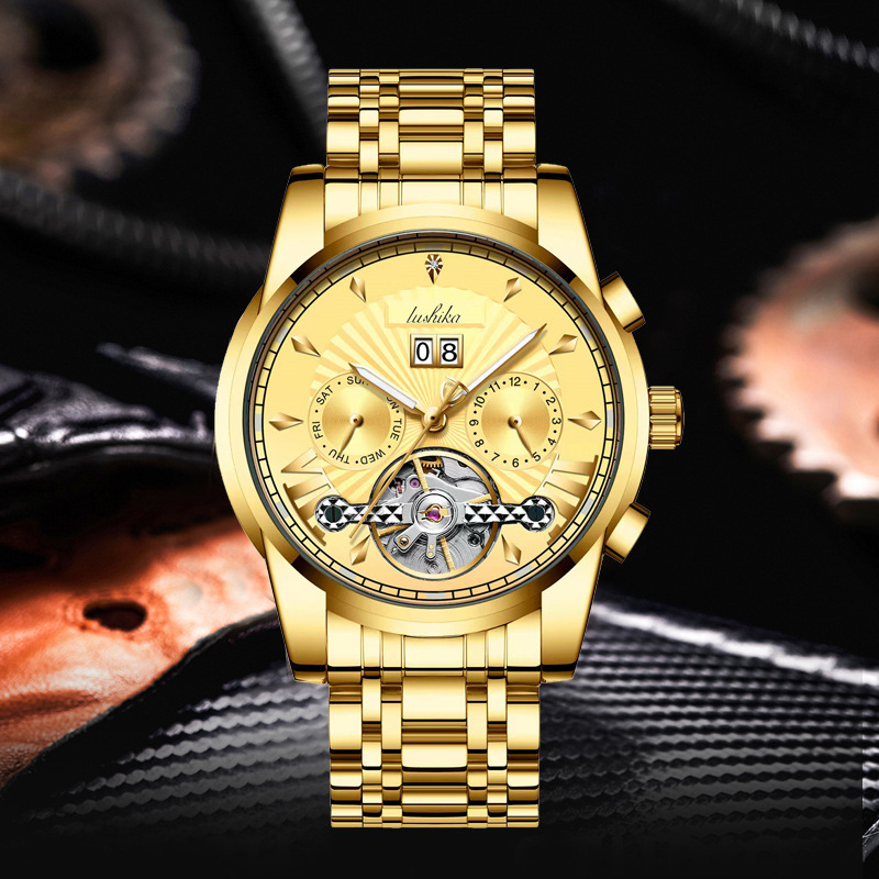 Popular Hot Selling Luxury Fully Automatic Mechanical Watch with Hollow Flywheel for Men's Waterproof and Luminous High-end Watch_voghion.com