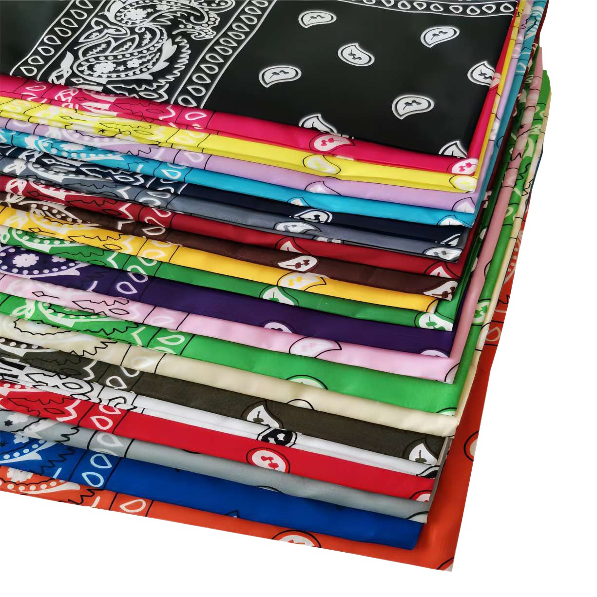 Polyester 28g Paisley Cashew Flower Headscarf Hip-hop Street Dance Riding Outdoor Polyester Factory Direct Supply Spot Batch
