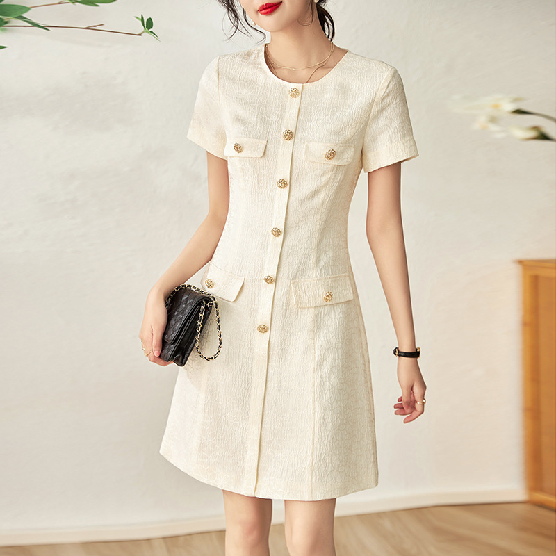 Đầm suông nữ midi mùa hè — 2306208 - Hồng chi tiết 2