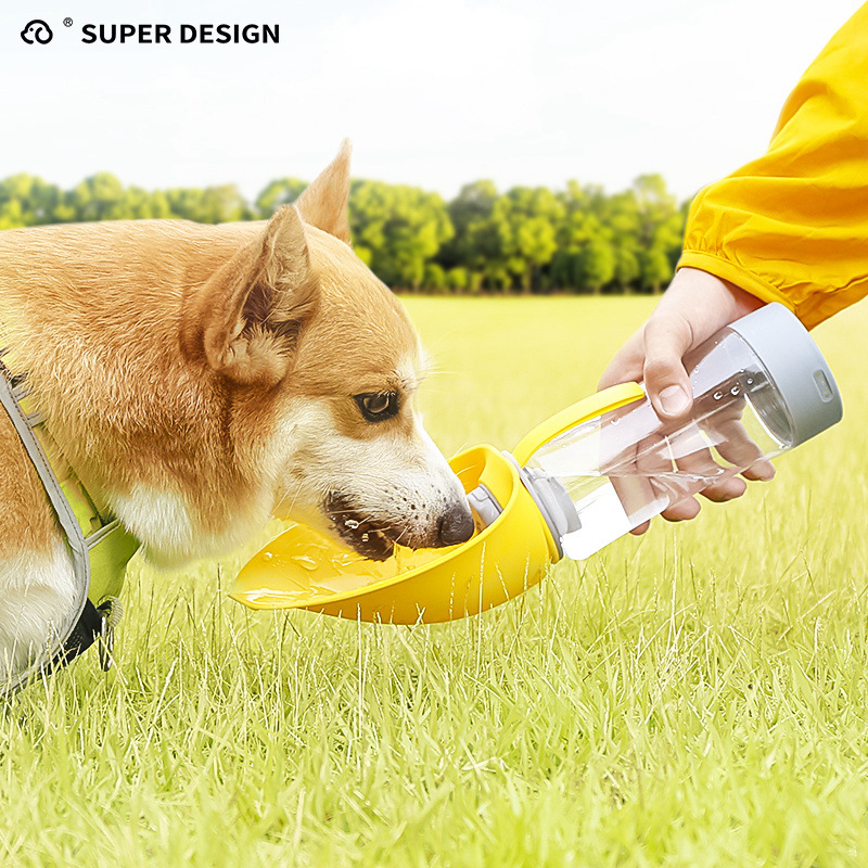 Hupu SUPER new dog out drinking cup portable outdoor drinking device pet out luminous water bottle