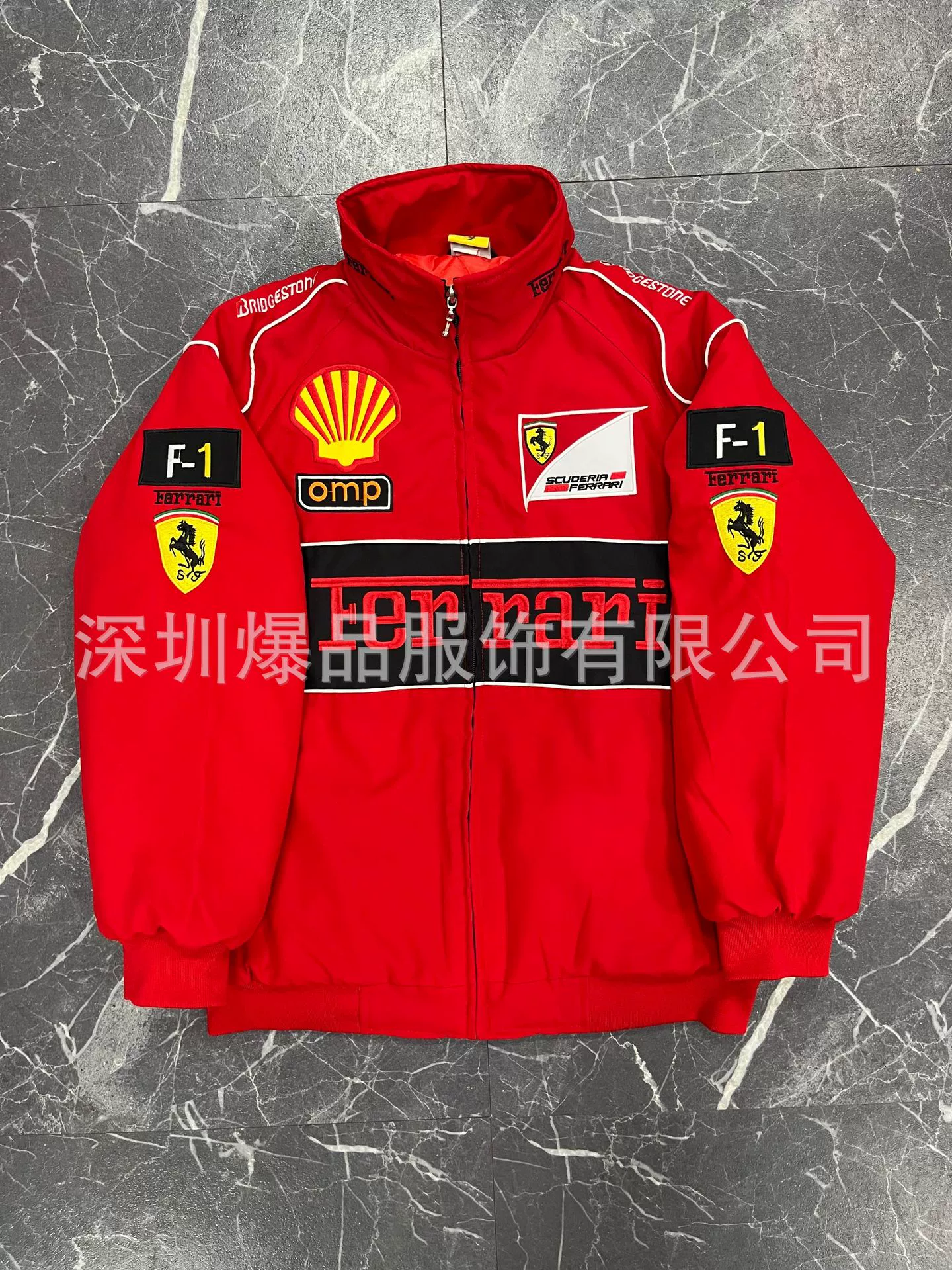 Ferrari, тонкая гоночная куртка, бейсбольная пуховая куртка, с вышивкой, дорожная версия, на заказ