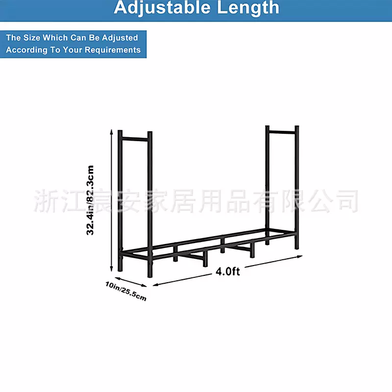 现货亚马逊TEMU跨境户外柴火架储物架木头架篝火取暖拆卸收纳架