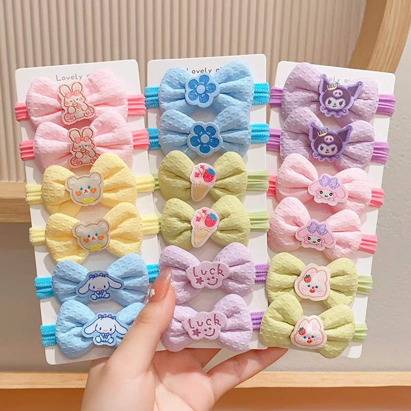 Cordón de cabello para niños niñas lindas cordón de cabello para bebés de alta elasticidad no lesionar banda de cabello para niñas adornamientos de cabello
