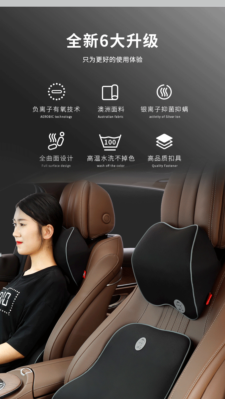 Car lumbar support cushion, memory foam waist pillow, car seat lumbar support, driver lumbar support set
