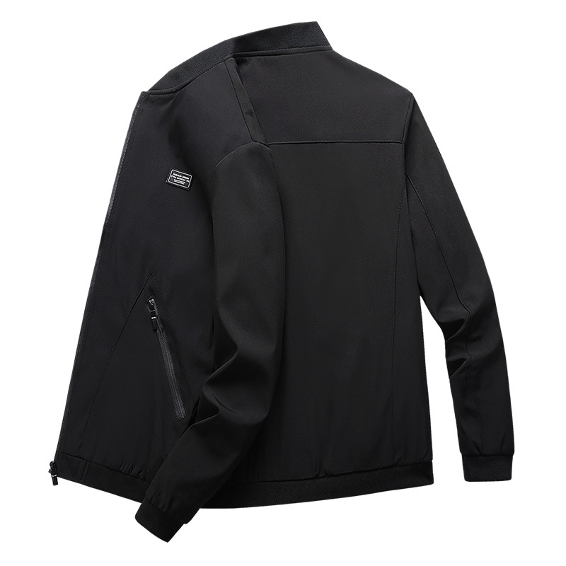 Chaqueta para hombre primavera y otoño nuevo cuello alto tendencia gordo más gordo talla grande suelta casual chaqueta superior de todo fósforo