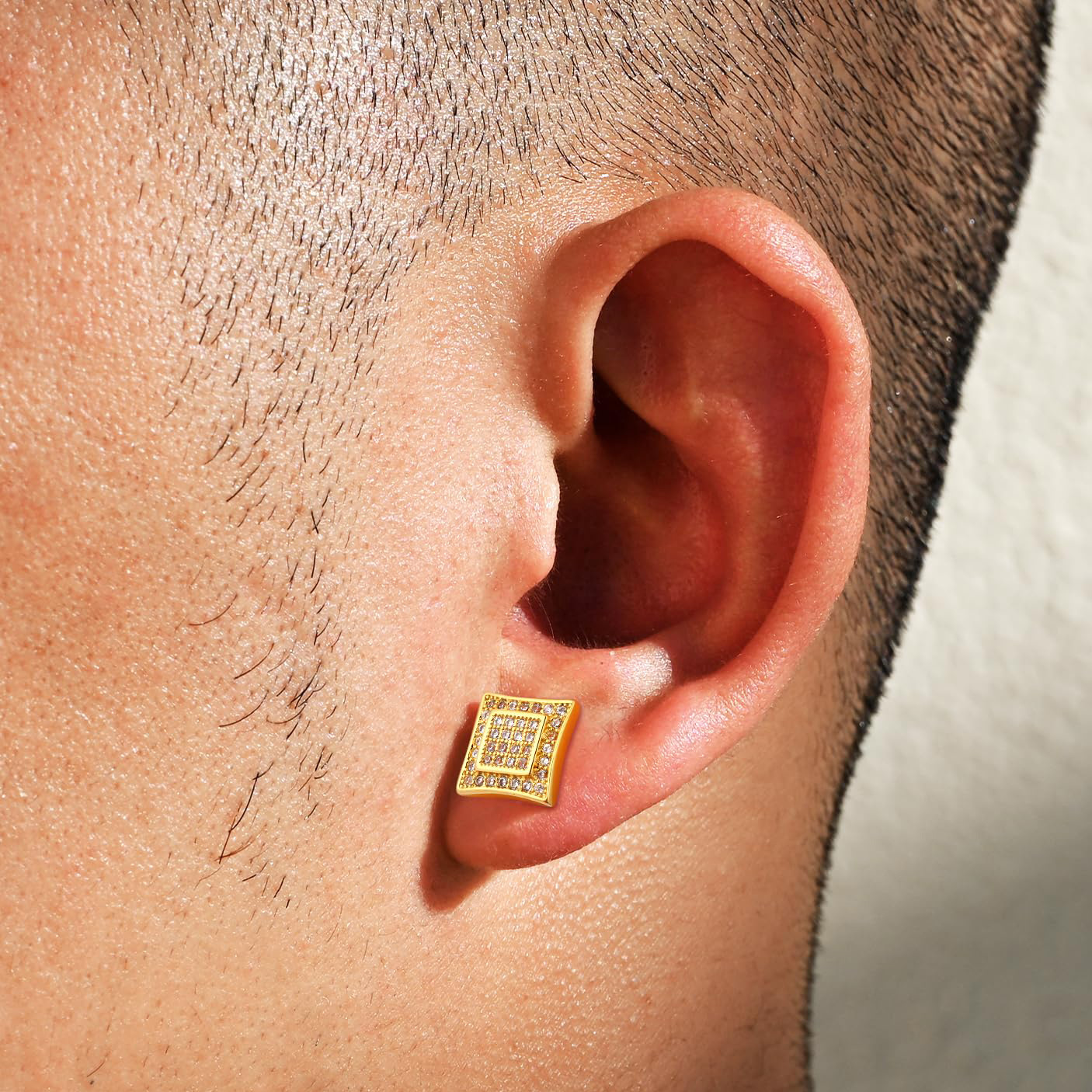 Minimalist Stainless Steel Stud Earrings For Men Punk Style_voghion.com