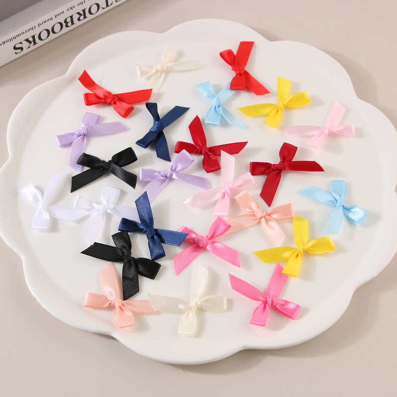 Manufacturer Wholesale In-Stock 1cm Polyester Ribbon DIY Shoe and Hat Clothing Accessories Ribbon Bow Accessories Wholesale Small Chanel Style