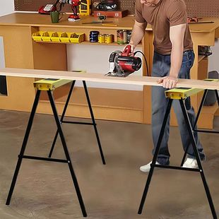 [Cross-border Explosions] Factory Direct 2-piece Heavy-duty Saw Horse Workbench Tool Rack Foldable with Handler