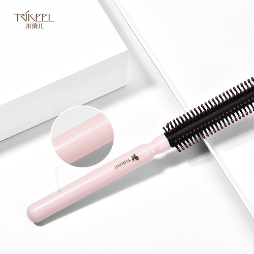 Chuanqi'er household blow-styling mini curly hair comb massage comb hairdressing comb cylindrical curling comb plastic small comb